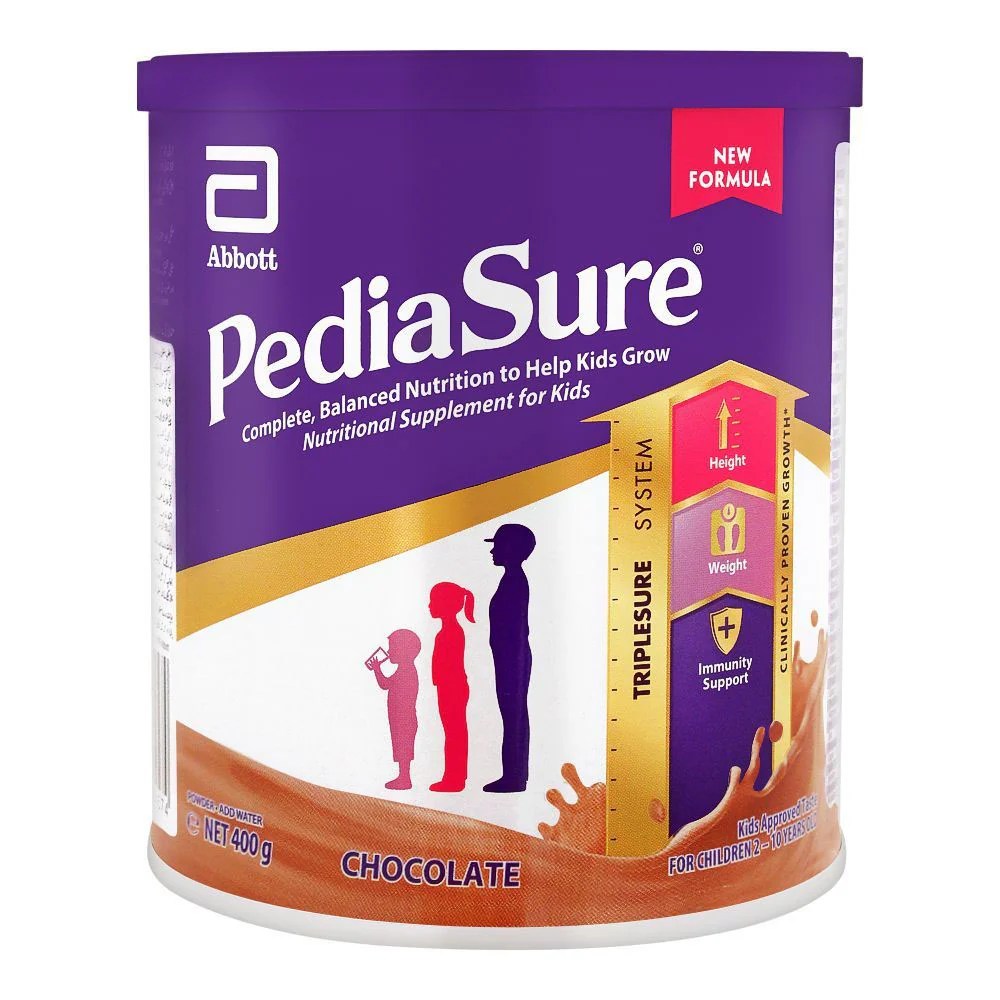 PEDIASURE POLVO 1 LATA 400 G SABOR CHOCOLATE