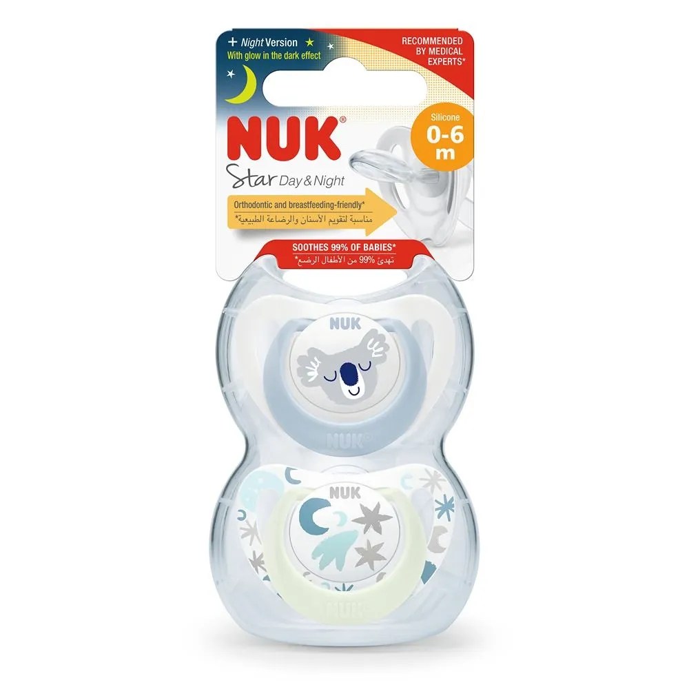 CHUPETE SILICONA NUK PM AIR NIGHT 0 – 6 MESES 1 UNIDAD