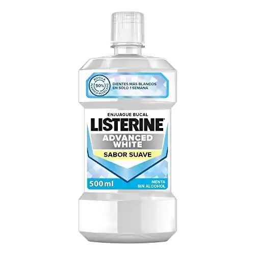 LISTERINE ADVANCED WHITE 1 BOTELLA 500 ML SABOR SUAVE