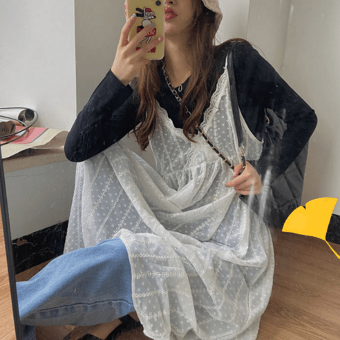데님 뷔스티에 원피스 추천제품 우아함과 편안함의 완벽한 조화: 시스루레이어드원피스 데님 뷔스티에 원피스 추천제품 우아함과 편안함의 완벽한 조화: 시스루레이어드원피스