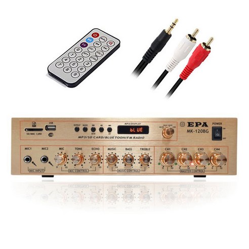 블루투스앰프 추천제품 MK-120BG 4채널 320W 블루투스 매장 업소용 카페 매장용 앰프+리모콘+PC선 1.5M 블루투스앰프 추천제품 MK-120BG 4채널 320W 블루투스 매장 업소용 카페 매장용 앰프+리모콘+PC선 1.5M