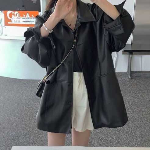 데일리탭 마르셀레 블랙 오버핏 비건 레더 자켓 추천제품 데일리탭 마르셀레 블랙 오버핏 비건 레더 자켓: 세련된 서스테이너블 옵션 데일리탭 마르셀레 블랙 오버핏 비건 레더 자켓 추천제품 데일리탭 마르셀레 블랙 오버핏 비건 레더 자켓: 세련된 서스테이너블 옵션