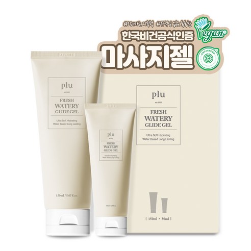 바른생각젤 추천제품 플루 프레쉬 워터리 글라이드 마사지 젤 튜브형 150ml + 50ml 바른생각젤 추천제품 플루 프레쉬 워터리 글라이드 마사지 젤 튜브형 150ml + 50ml