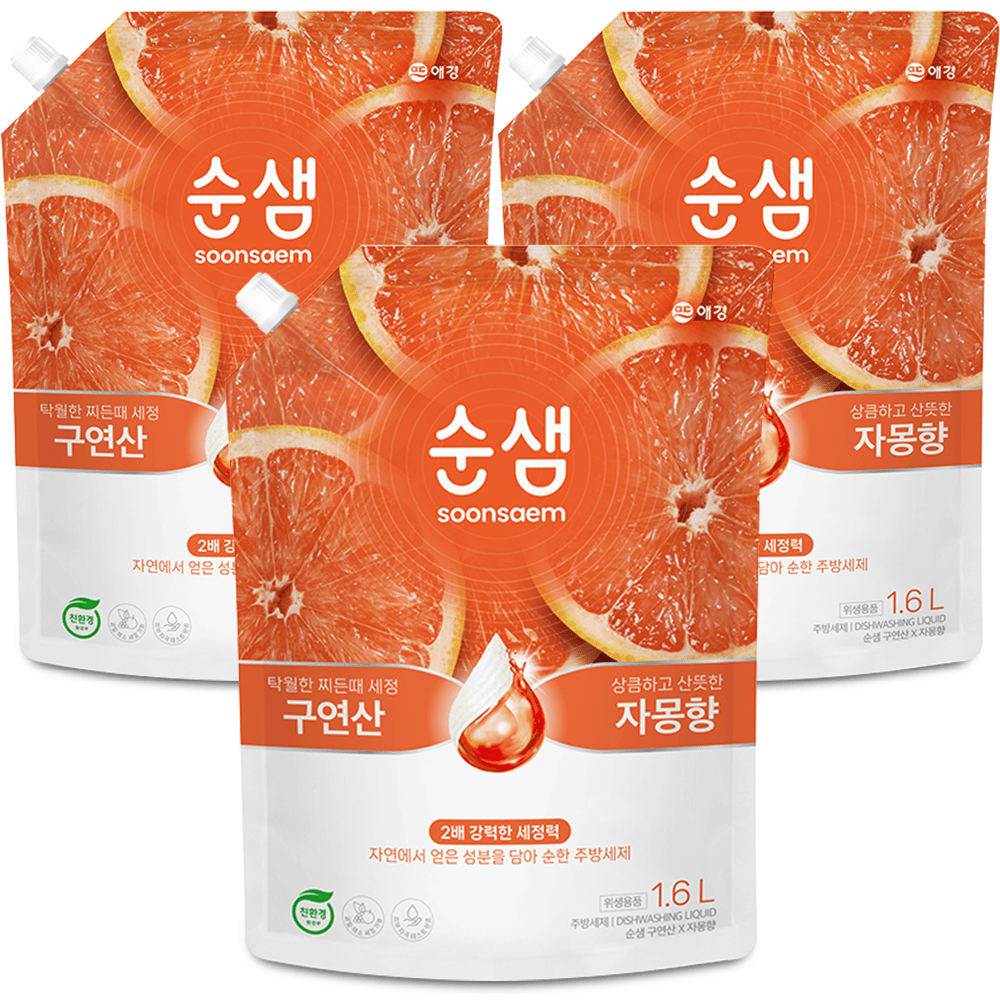 추천상품 순샘 구연산 자몽 주방세제 리필, 1.6L, 3개 – 세제 향의 깊은 향수와 강력한 세정력! 추천상품 순샘 구연산 자몽 주방세제 리필, 1.6L, 3개 – 세제 향의 깊은 향수와 강력한 세정력!