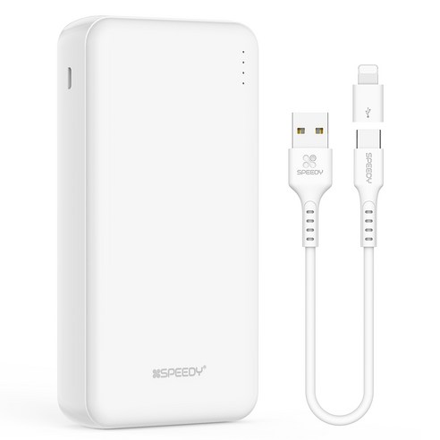 휴대폰보조배터리 추천제품 SPEEDY 슬림 듀얼 보조배터리 20000mAh 2A + C타입 케이블 + 8핀 젠더 세트 휴대폰보조배터리 추천제품 SPEEDY 슬림 듀얼 보조배터리 20000mAh 2A + C타입 케이블 + 8핀 젠더 세트