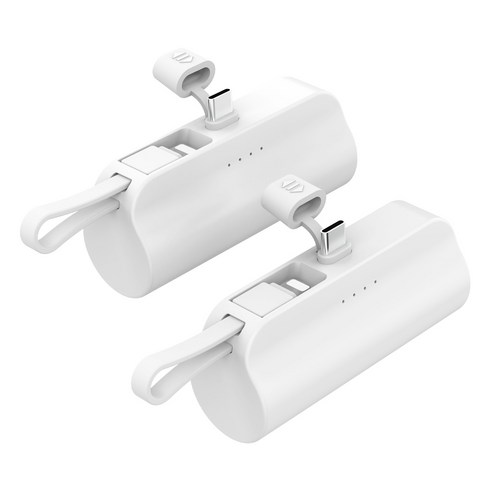 일체형보조배터리 추천제품 2in1 도킹형 듀얼 미니 일체형 보조배터리 5000mAh 2p세트 화이트 일체형보조배터리 추천제품 2in1 도킹형 듀얼 미니 일체형 보조배터리 5000mAh 2p세트 화이트