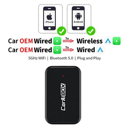 추천상품 카링킷 무선 카플레이 JUSTNAVI AI 박스 USB 플러그 투 플레이 애플 OEM 유선 안드로이드 오토용 2 인 1 추천상품 카링킷 무선 카플레이 JUSTNAVI AI 박스 USB 플러그 투 플레이 애플 OEM 유선 안드로이드 오토용 2 인 1