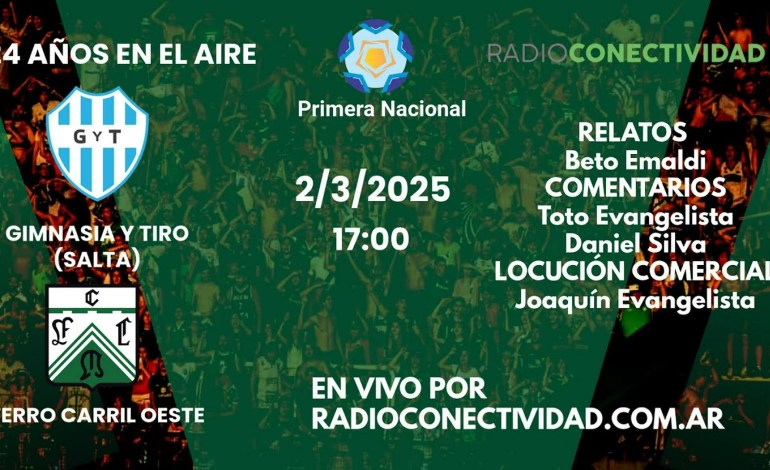 Gimnasia y Tiro (Salta) vs. Ferro Carril Oeste EN VIVO (2/3/2025) Gimnasia y Tiro (Salta) vs. Ferro Carril Oeste EN VIVO (2/3/2025)