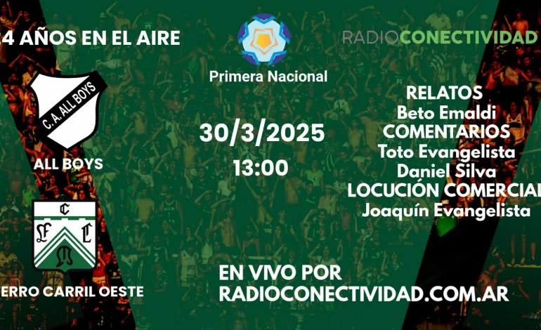 All Boys vs. Ferro Carril Oeste EN VIVO (30/3/2025) All Boys vs. Ferro Carril Oeste EN VIVO (30/3/2025)