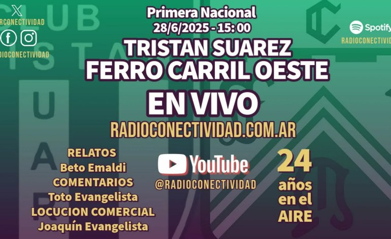 Tristán Suárez vs. Ferro Carril Oeste EN VIVO (28/6/2025) Tristán Suárez vs. Ferro Carril Oeste EN VIVO (28/6/2025)