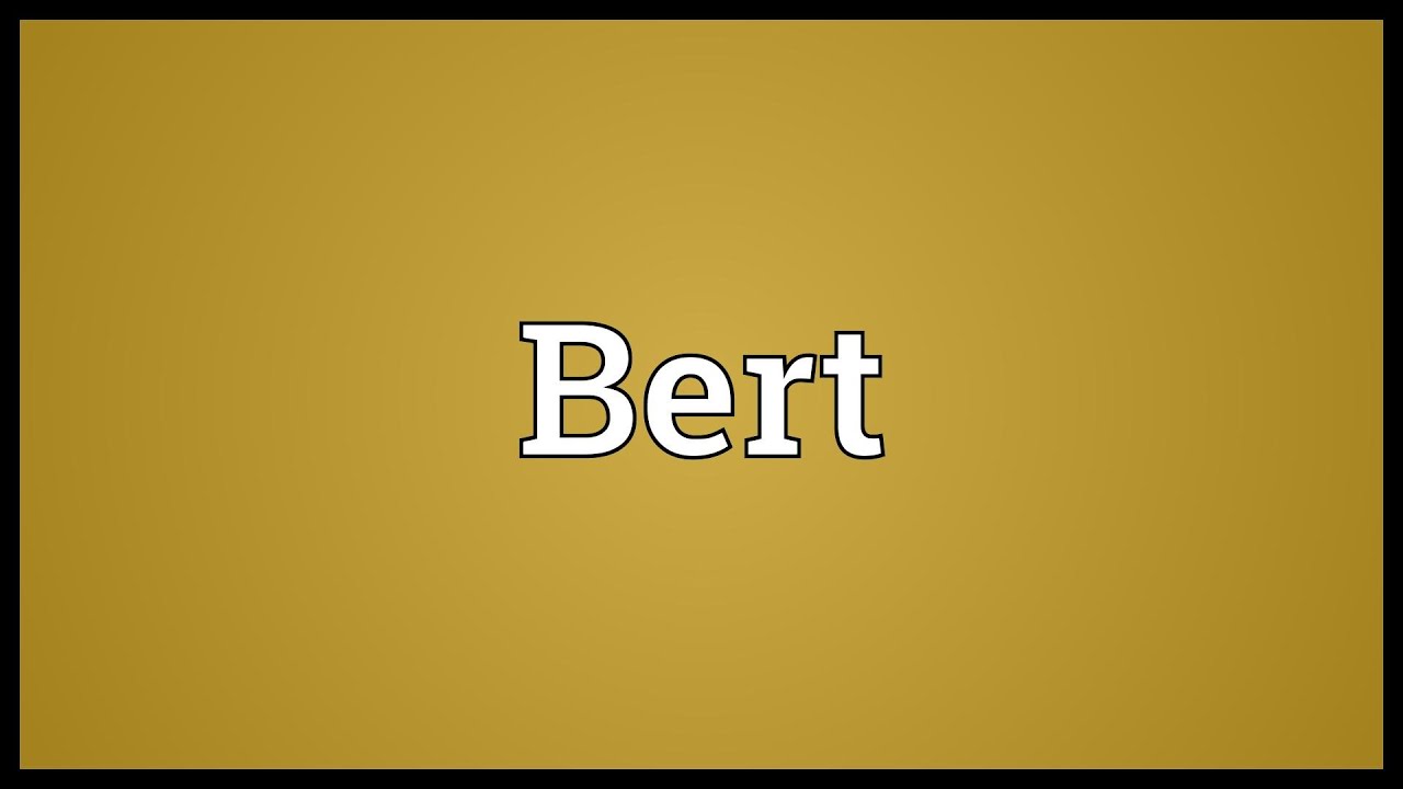 Meaning of BERT Meaning of BERT