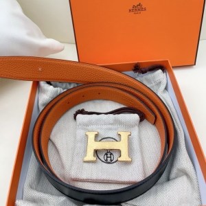 Hermss 金扣3.2cm H頭腰帶 男女通用 Hermss 金扣3.2cm H頭腰帶 男女通用
