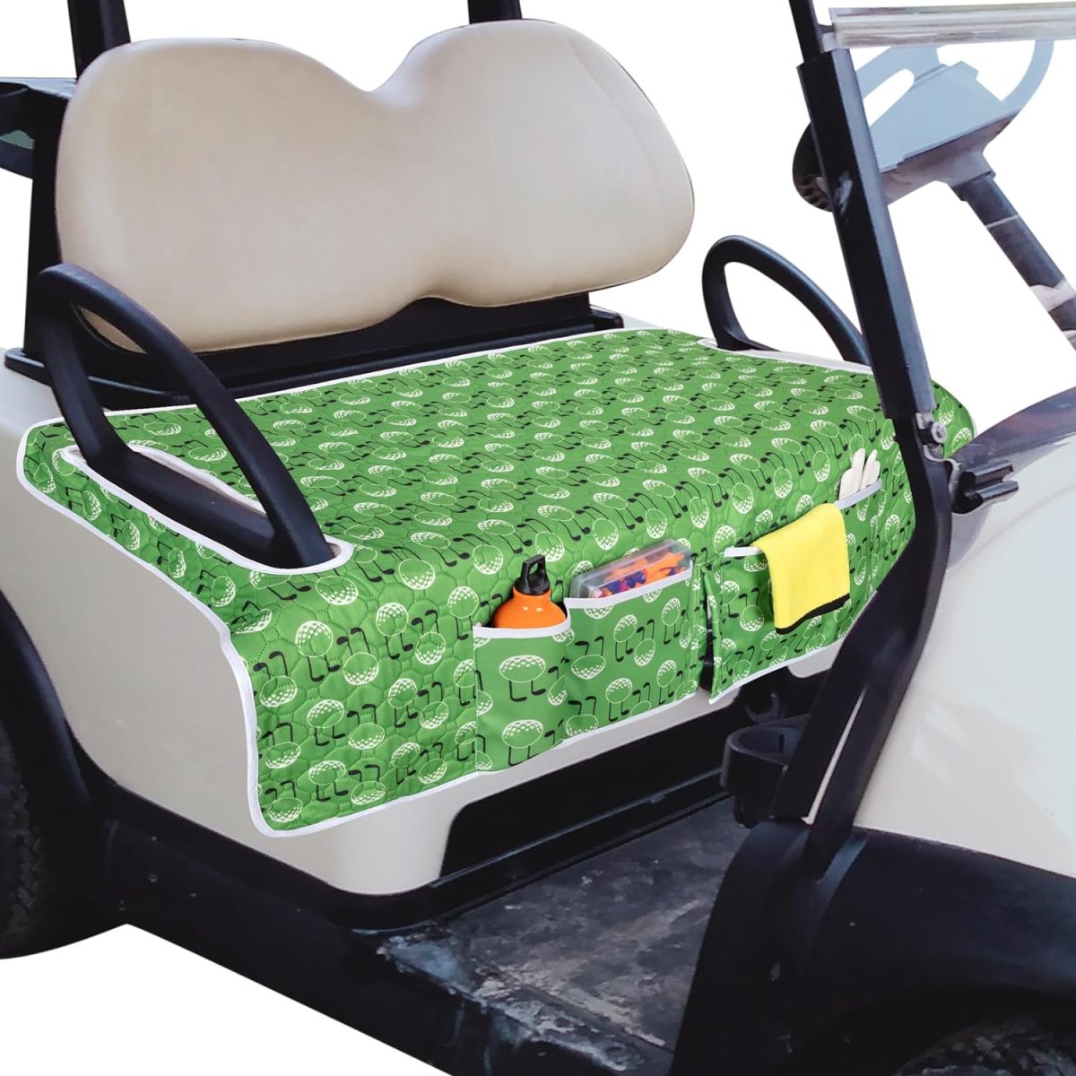 Our Universal Golf Cart Seat Cover: Durable, 4 Pockets & All-Weather Our Universal Golf Cart Seat Cover: Durable, 4 Pockets & All-Weather