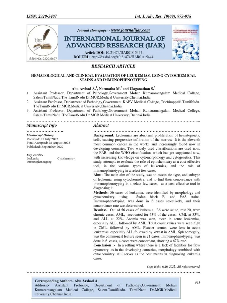 Leukemia Immunophenotyping: Clinical Applications Leukemia Immunophenotyping: Clinical Applications