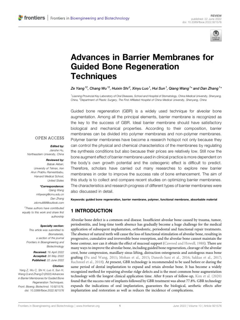 Advances In Bone Regeneration Techniques Advances In Bone Regeneration Techniques