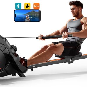 YOSUDA Magnetic/Water Rowing Machine 350 LB Weight Capacity – Rower Machine for Home Use with Bluetooth, App Supported, Tablet Holder and Comfortable Seat Cushion