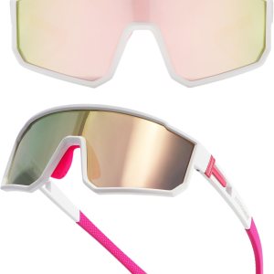 Polarized Sport Sunglasses for Men & Women, Mens Sunglasses UV400 with Adjustble Nose Pad for Baseball, Running, Cycling