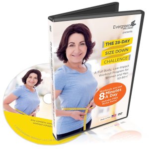 Fitness DVD for Seniors 50-80+, The 28-Day Size Down Challenge Features Full Body Workout, Low Impact Exercise Videos To Improve Strength, Flexibility, Balance – Helping You Lose a Size in 28 Days