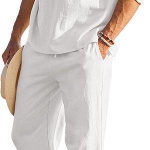 COOFANDY Men’s Cotton Linen Summer Outfits