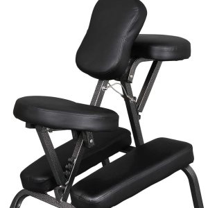 ZENY Portable Massage Chair, Tattoo Spa Therapy Chair, Adjustable, Black, PU Leather, Aluminum, Modern Style, 23″L x 18″W x 42″H, 250 Lbs Weight Capacity, Relaxing