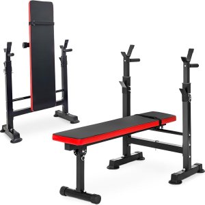 BalanceFrom Adjustable Weight Bench with Squat Rack