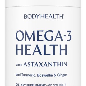 BodyHealth Omega 3 Health, Fish Oil Supplement for Women and Men, Heart and Brain Health, Fish Oil Pills, Fatty Acid Supplements, Omega 3 Vitamins – 60 Soft Gels