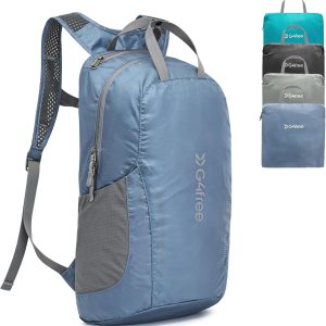 G4Free 25L Lightweight Hiking Backpack Packable Foldable Sport Travel Daypack Water Resistant for Women Men(Blue)