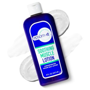 Epsom-It Soothing Muscle Lotion – Epsom Salt Magnesium Sulfate Cream Arnica for Muscle Stiffness, Topical Magnesium Lotion, Providing Comfort for Legs, Knee and Feet, 8.0 oz.
