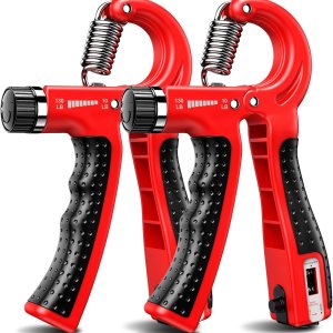KDG Hand Grip Strengthener 2 Pack Adjustable Resistance 10-130 lbs Forearm Exerciser,Grip Strength Trainer for Muscle Building and Injury Recovery for Athletes