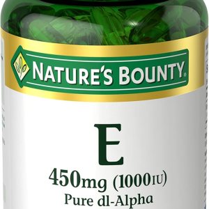 Nature’s Bounty Vitamin E 1000 IU Softgels, Supports Antioxidant Health & Immune System, 1 Pack, 60 Softgels