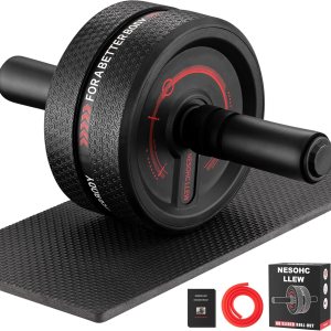 Upgraded Ab Roller Wheel. Abdominal Training Roller for Men/Women, Abdominal Wheels Widened to 3.4 “, Rubber Tread of The Abdominal Wheel Upgraded, Max Weight 490 lbs