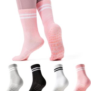 COOLMATE Pilates Socks with Grips for Ultimate Comfort