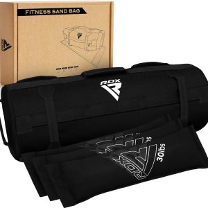 RDX Sandbag for Fitness Weights Training, Unfilled Power Bags with Handles, 5-200 LBs Adjustable Weighted Slam Bag for Strength Powerlifting Running Heavy Workout Home Gym Exercise, Sold AS UNFILLED