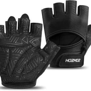 Ventilated Weight Lifting Gloves, Thick Padded Gym Gloves with Full Palm Protection & Grip & Shock Absorption for Women & Men’s Fitness Training