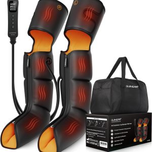 QUINEAR Leg Massager, 3-in-1 Foot Calf & Thigh Massager with Heat and Compression Therapy, Leg Massage Boots for Swollen Legs, Edema, RLS Pain Relief, FSA HSA Eligible