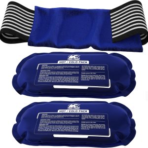 Ice Pack (3-Piece Set) – Reusable Hot and Cold Therapy Gel Wrap Support Injury Recovery, Alleviate Joint and Muscle Pain – Rotator Cuff, Knees, Back & More (3 Piece Set – Classic)