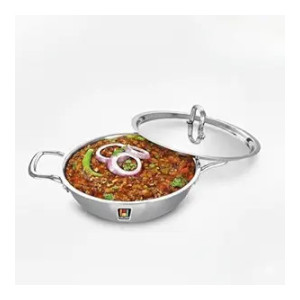Human Hydro Triply Stainless Steel Kadai (22CM/2.2L) with Lid at ₹891 | Amazon Deal Human Hydro Triply Stainless Steel Kadai (22CM/2.2L) with Lid at ₹891 | Amazon Deal