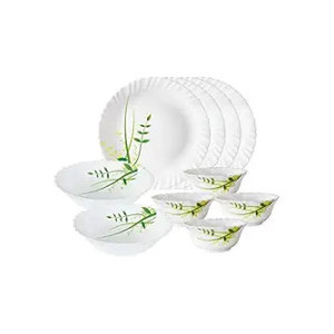 Larah by BOROSIL Green Herbs Opalware Dinner Set at ₹690 | Amazon Deal Larah by BOROSIL Green Herbs Opalware Dinner Set at ₹690 | Amazon Deal