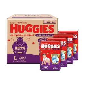 Huggies Complete Comfort Wonder Pants Large Diapers (256 Count) at ₹2249 | Amazon Deal Huggies Complete Comfort Wonder Pants Large Diapers (256 Count) at ₹2249 | Amazon Deal