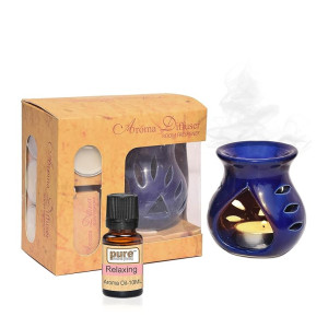 Pure Source India Ceramic Aroma Oil Diffuser Gift Set with Relaxing Oil & Tealight Candles at ₹159 | Amazon Deal Pure Source India Ceramic Aroma Oil Diffuser Gift Set with Relaxing Oil & Tealight Candles at ₹159 | Amazon Deal