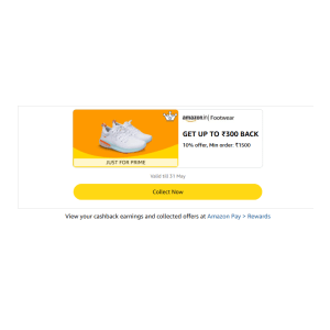 Get 10% Cashback Upto ₹300 on Footwear Orders | Amazon Deal Get 10% Cashback Upto ₹300 on Footwear Orders | Amazon Deal