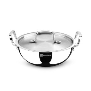 BERGNER TriPro Tri-Ply Stainless Steel 24cm Deep Kadai with Lid at ₹999 | Amazon Deal BERGNER TriPro Tri-Ply Stainless Steel 24cm Deep Kadai with Lid at ₹999 | Amazon Deal