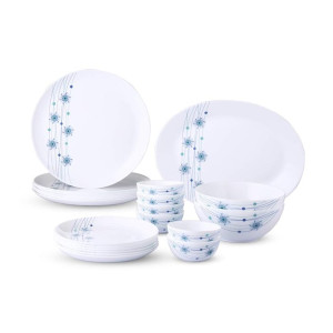 Larah by Borosil Moon Series 21 Pieces Opalware Dinner Set at ₹1572 | Amazon Deal Larah by Borosil Moon Series 21 Pieces Opalware Dinner Set at ₹1572 | Amazon Deal