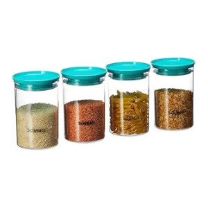 Solimo Airtight Stackable Plastic Storage Containers, Set of 4 (900 ml each) at ₹228 | Amazon Deal Solimo Airtight Stackable Plastic Storage Containers, Set of 4 (900 ml each) at ₹228 | Amazon Deal