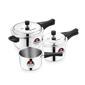 Bergner Sorrento Stainless Steel Pressure Cooker Combo (5L, 2L, 3L) at ₹2497 | Amazon Deal Bergner Sorrento Stainless Steel Pressure Cooker Combo (5L, 2L, 3L) at ₹2497 | Amazon Deal
