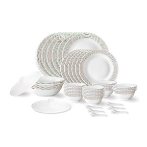 Larah by Borosil Waltz Fluted Opalware Dinner Set (40 Pcs) at ₹2320 | Amazon Deal Larah by Borosil Waltz Fluted Opalware Dinner Set (40 Pcs) at ₹2320 | Amazon Deal
