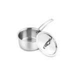 HOME BARGAINS Tri Ply Stainless Steel Induction Base Sauce Pan 1.2L at ₹250 | Myntra Deal HOME BARGAINS Tri Ply Stainless Steel Induction Base Sauce Pan 1.2L at ₹250 | Myntra Deal