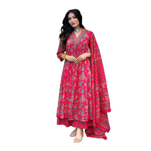 GoSriKi Women’s Rayon Viscose Anarkali Printed Kurta with Palazzo & Dupatta at ₹499 | Amazon Deal GoSriKi Women’s Rayon Viscose Anarkali Printed Kurta with Palazzo & Dupatta at ₹499 | Amazon Deal