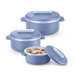 MILTON Micronova Jr. Gift Set Inner Stainless Steel Casserole, Set of 3 at ₹799 | Amazon Deal MILTON Micronova Jr. Gift Set Inner Stainless Steel Casserole, Set of 3 at ₹799 | Amazon Deal