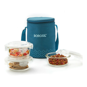 BOROSIL Teal Glass Lunch Box with Bag, 3 Pc (400 ml each, Round) at ₹389 | Flipkart Deal BOROSIL Teal Glass Lunch Box with Bag, 3 Pc (400 ml each, Round) at ₹389 | Flipkart Deal